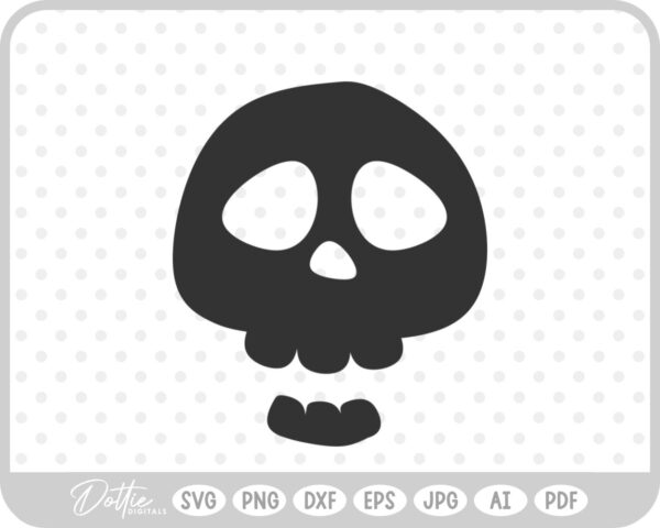 Skull Halloween Skeleton SVG PNG DXF – Cricut Silhouette Cutting File