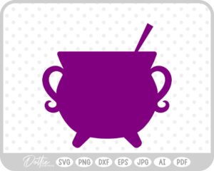 Witch's Cauldron Brew Halloween  SVG PNG DXF – Cricut Silhouette Cutting File