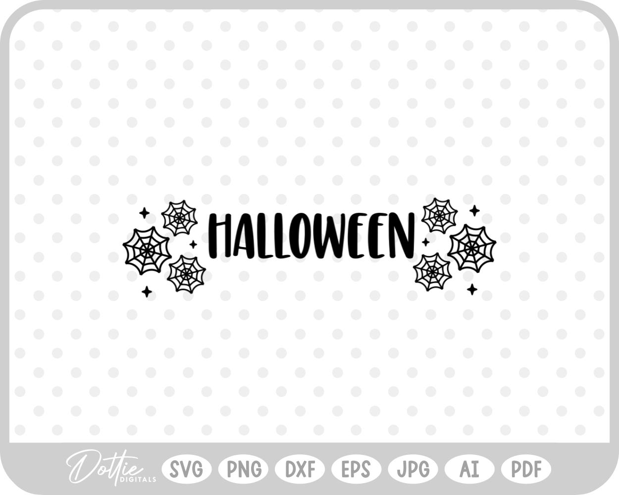 Halloween Cobwebs Quote SVG PNG DXF – Cricut Silhouette Cutting File