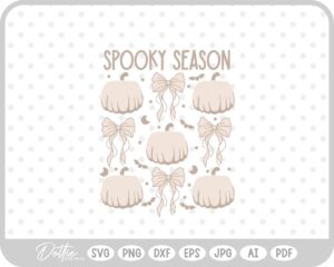 Halloween Pumpkin Bows Croquette SVG PNG DXF – Cricut Silhouette Cutting File