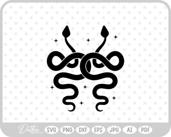 Snakes Halloween Sparkle SVG PNG DXF – Cricut Silhouette Cutting File
