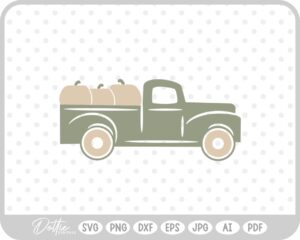Fall Autumn Pumpkin Truck Halloween SVG PNG DXF – Cricut Silhouette Cutting File