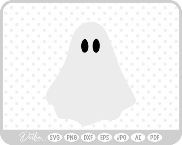 Ghost Halloween Fall Autumn Spooky SVG PNG DXF – Cricut Silhouette Cutting File