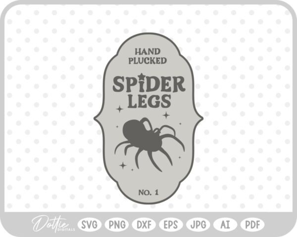 Spider Legs Potion Bottle Label Halloween Witch SVG PNG DXF – Cricut Silhouette Cutting File