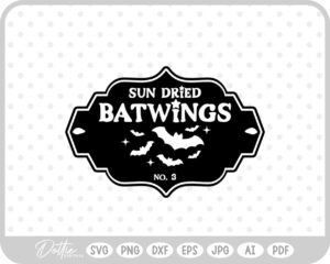 Batwings Potion Bottle Label Halloween Witch SVG PNG DXF – Cricut Silhouette Cutting File