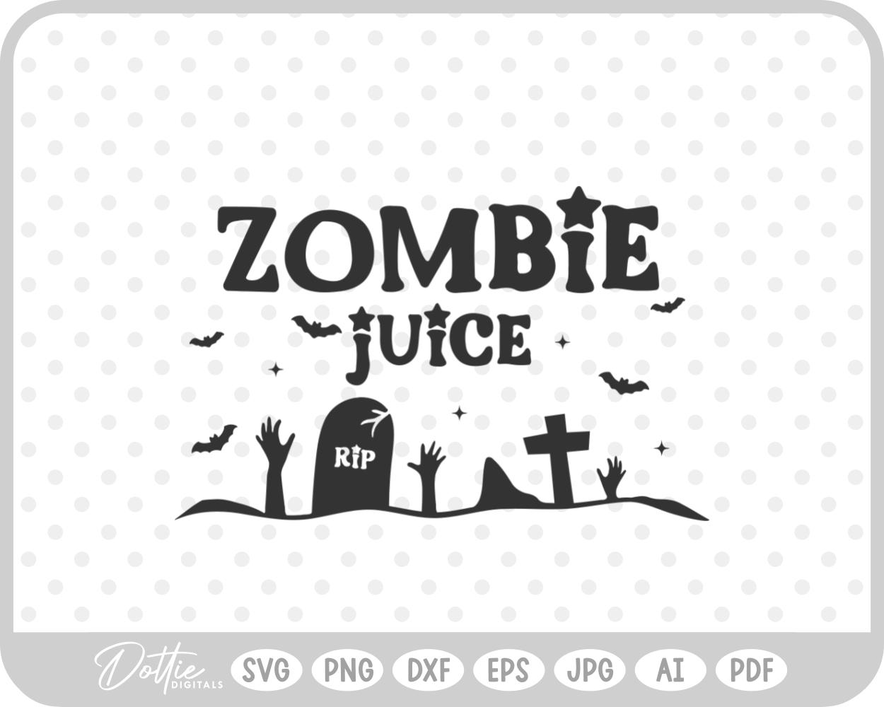 Zombie Juice Potion Bottle Label Halloween Witch SVG PNG DXF – Cricut Silhouette Cutting File