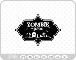 Zombie Juice Potion Bottle Label Halloween Witch SVG PNG DXF – Cricut Silhouette Cutting File