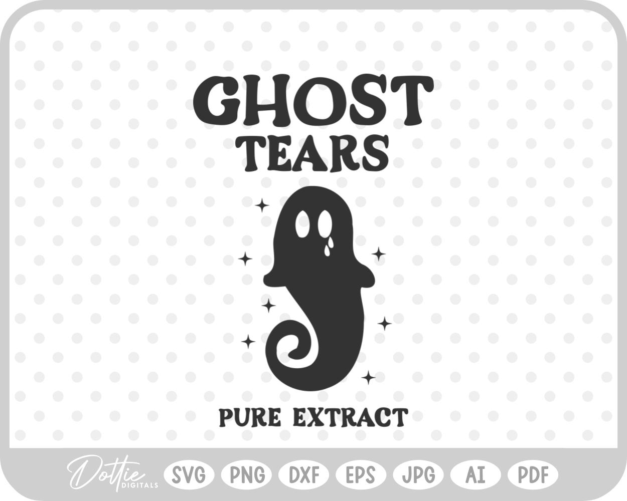 Ghost Tears Potion Bottle Label Halloween Witch SVG PNG DXF – Cricut Silhouette Cutting File