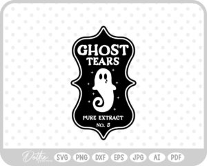 Ghost Tears Potion Bottle Label Halloween Witch SVG PNG DXF – Cricut Silhouette Cutting File