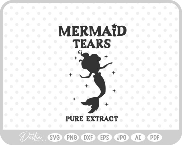 Mermaid Tears Potion Bottle Label Halloween Witch SVG PNG DXF – Cricut Silhouette Cutting File