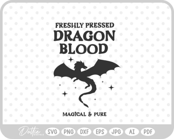 Dragon Blood Potion Bottle Label Halloween Witch SVG PNG DXF – Cricut Silhouette Cutting File