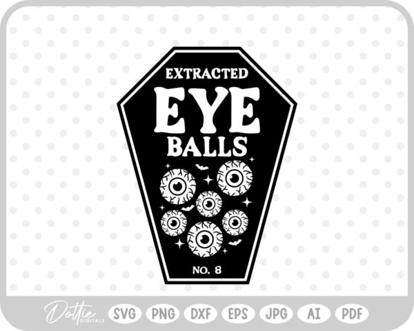 Extracted Eye Balls Potion Bottle Label Halloween Witch SVG PNG DXF – Cricut Silhouette Cutting File