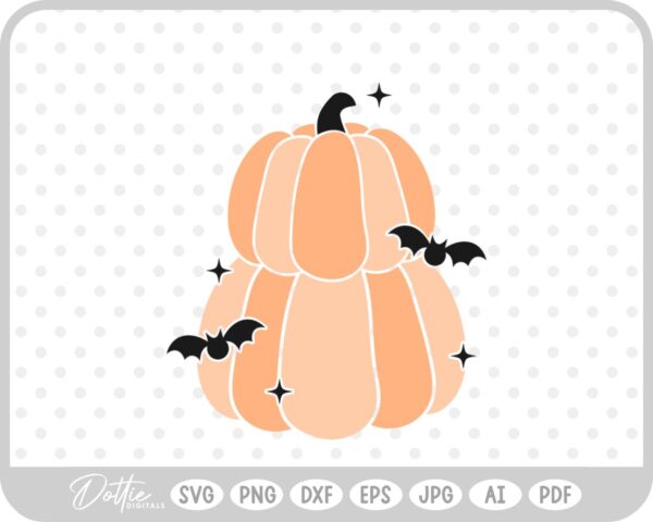 Halloween Pumpkins Bats SVG PNG DXF – Cricut Silhouette Cutting File