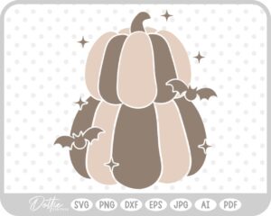 Halloween Pumpkins Bats SVG PNG DXF – Cricut Silhouette Cutting File