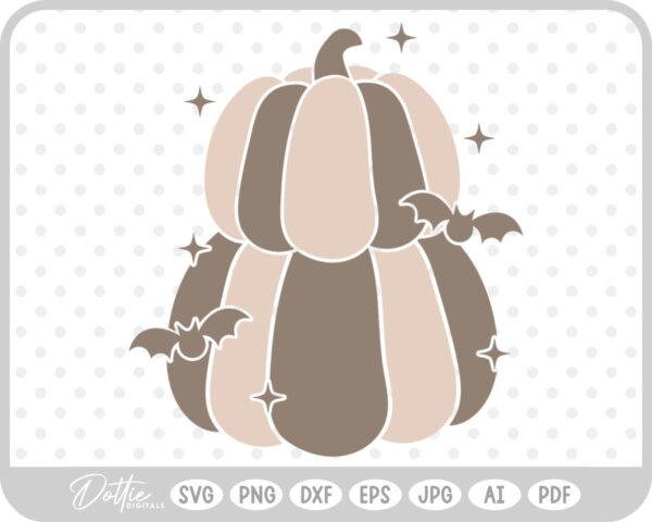 Halloween Pumpkins Bats SVG PNG DXF – Cricut Silhouette Cutting File