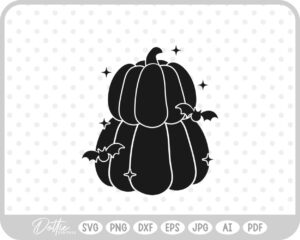 Halloween Pumpkins Bats SVG PNG DXF – Cricut Silhouette Cutting File