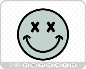 Smiling Face SVG PNG DXF – Cricut Silhouette Cutting File