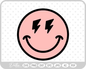 Smiling Face SVG PNG DXF – Cricut Silhouette Cutting File