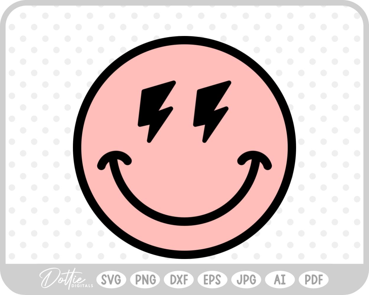 Smiling Face SVG PNG DXF – Cricut Silhouette Cutting File