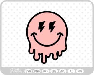 Smiling Face SVG PNG DXF – Cricut Silhouette Cutting File