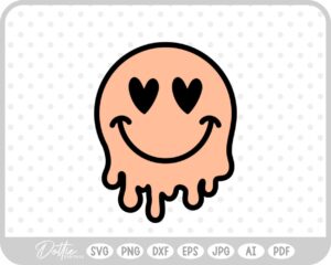 Smiling Face SVG PNG DXF – Cricut Silhouette Cutting File