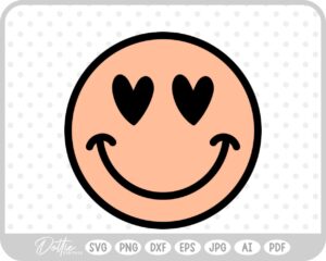 Smiling Face SVG PNG DXF – Cricut Silhouette Cutting File