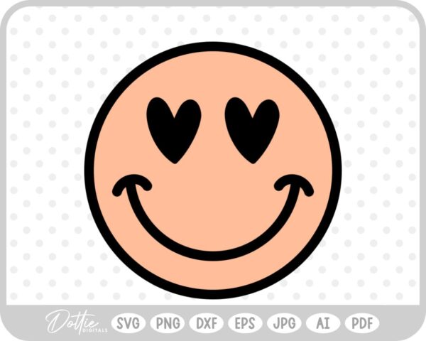 Smiling Face SVG PNG DXF – Cricut Silhouette Cutting File
