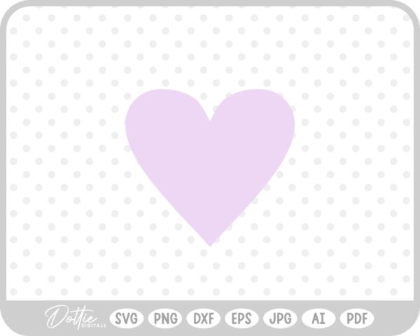 Basic Heart SVG PNG DXF – Cricut Silhouette Cutting File