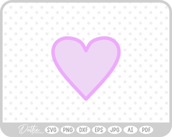 Heart SVG PNG DXF – Cricut Silhouette Cutting File