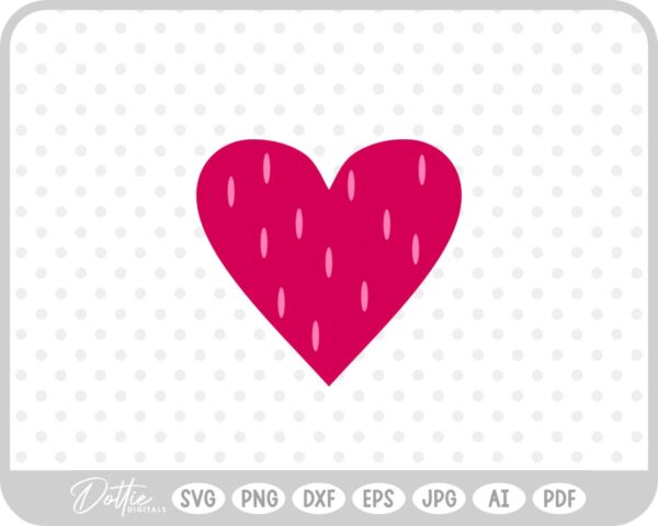 Patterned Heart SVG PNG DXF – Cricut Silhouette Cutting File