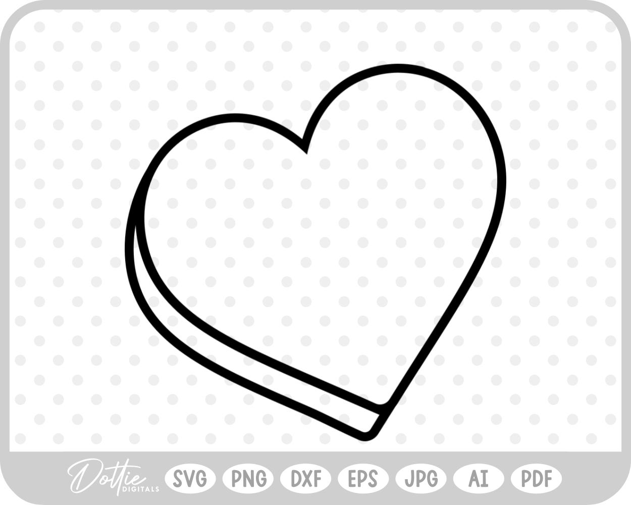 Heart Shape SVG PNG DXF – Cricut Silhouette Cutting File