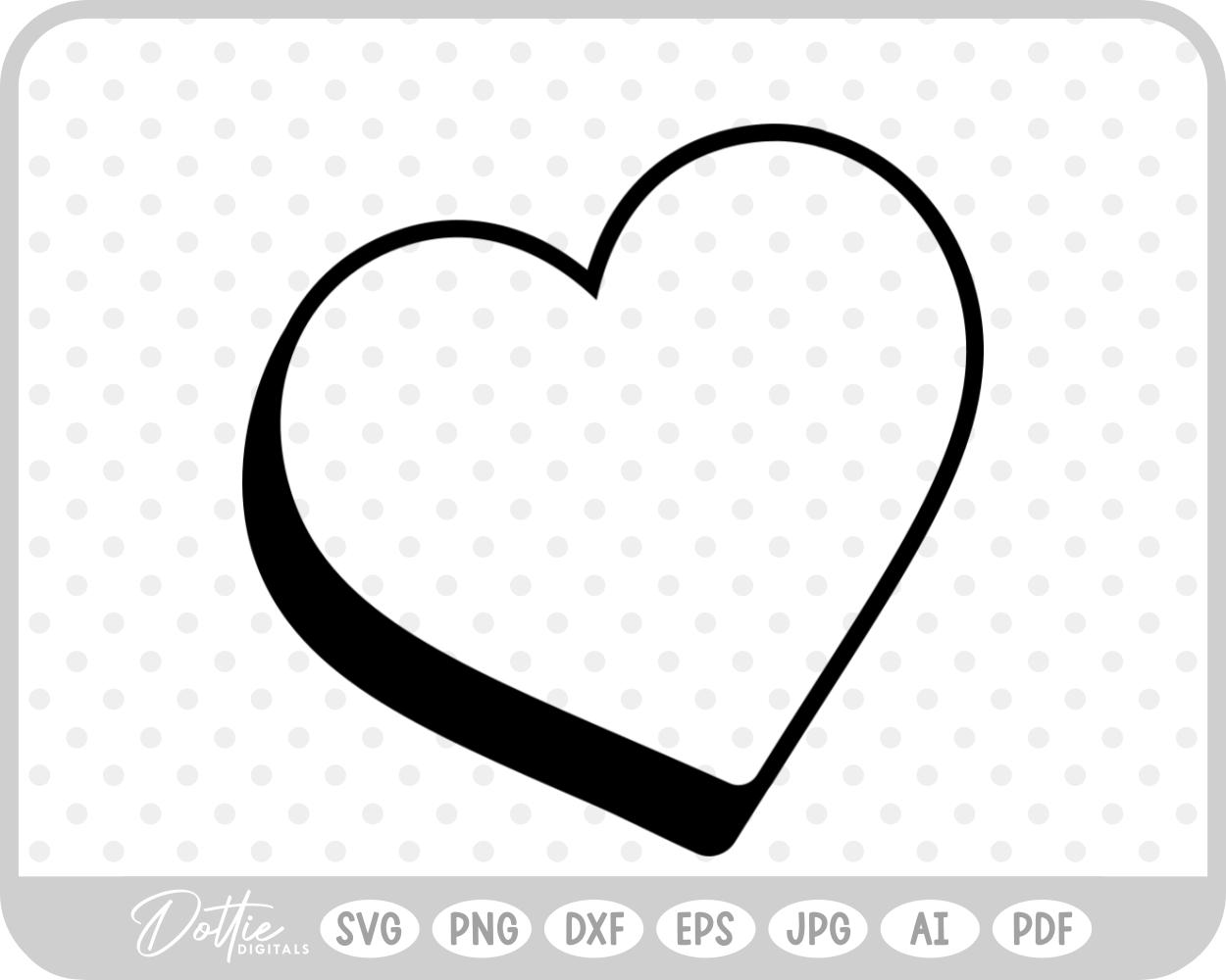 Heart Shape SVG PNG DXF – Cricut Silhouette Cutting File