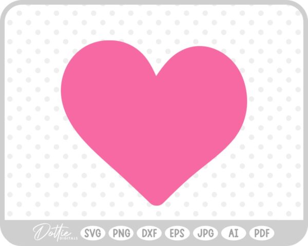 Heart Shape SVG PNG DXF – Cricut Silhouette Cutting File