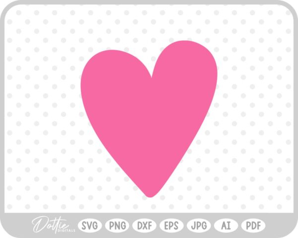 Heart Shape SVG PNG DXF – Cricut Silhouette Cutting File