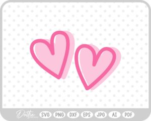 Hearts SVG PNG DXF – Cricut Silhouette Cutting File