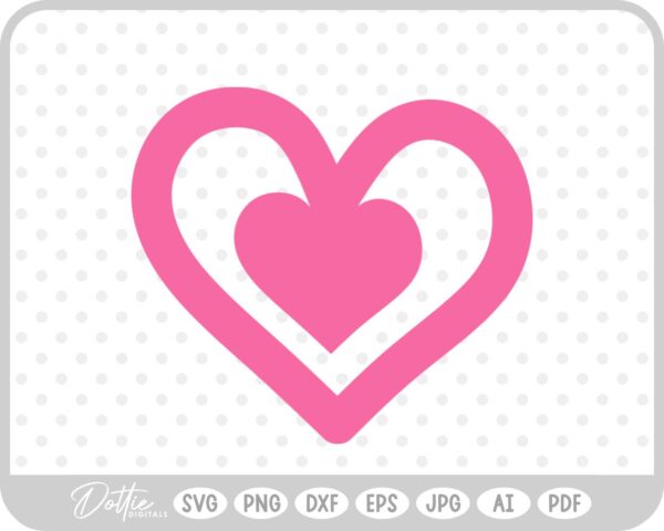 Heart Shape SVG PNG DXF – Cricut Silhouette Cutting File