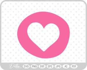 Heart In Circle SVG PNG DXF – Cricut Silhouette Cutting File