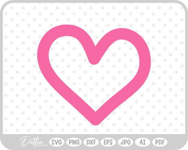 Heart Shape SVG PNG DXF – Cricut Silhouette Cutting File