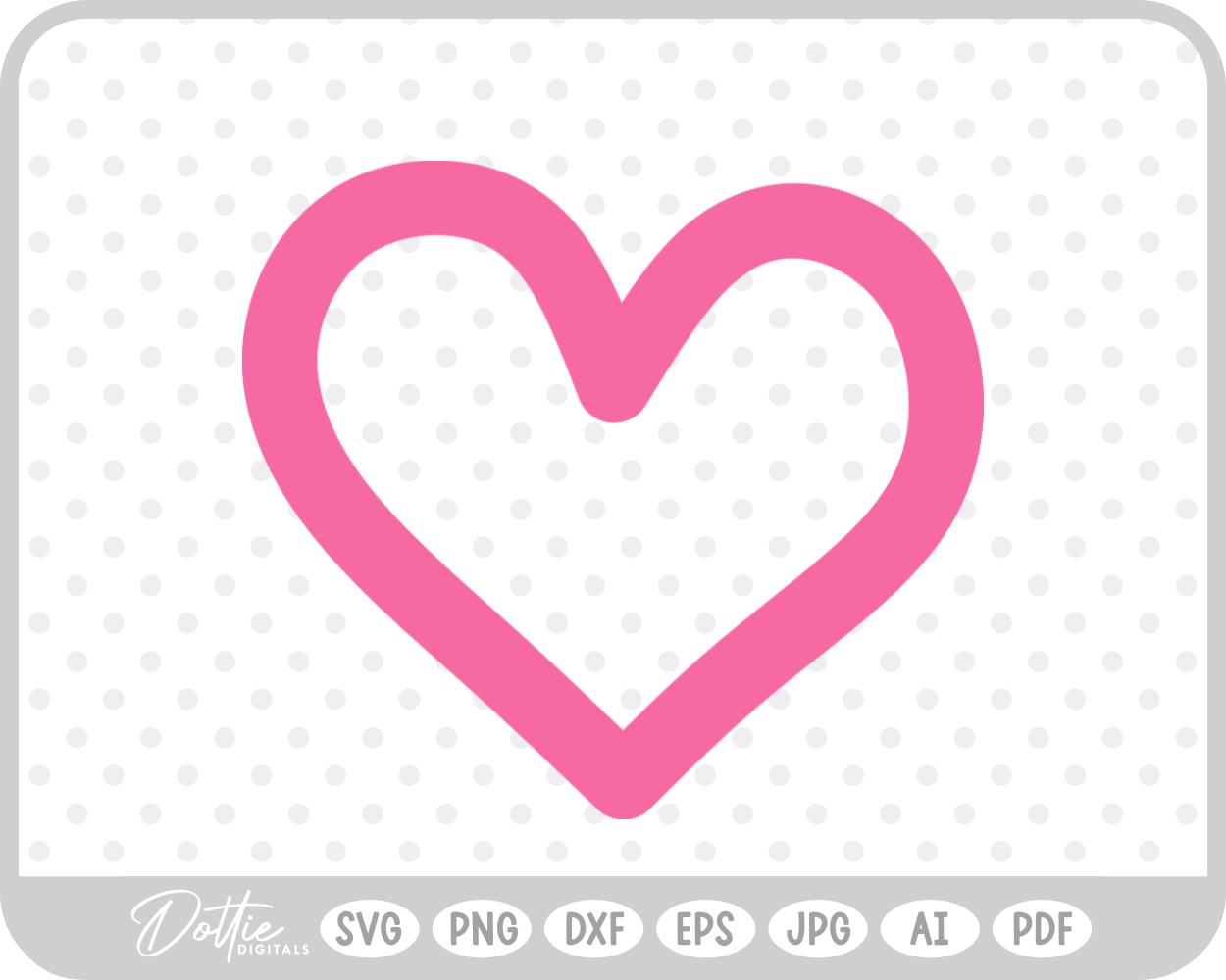 Heart Shape SVG PNG DXF – Cricut Silhouette Cutting File