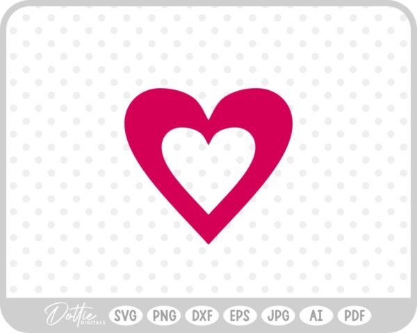 Heart Frame SVG PNG DXF – Cricut Silhouette Cutting File