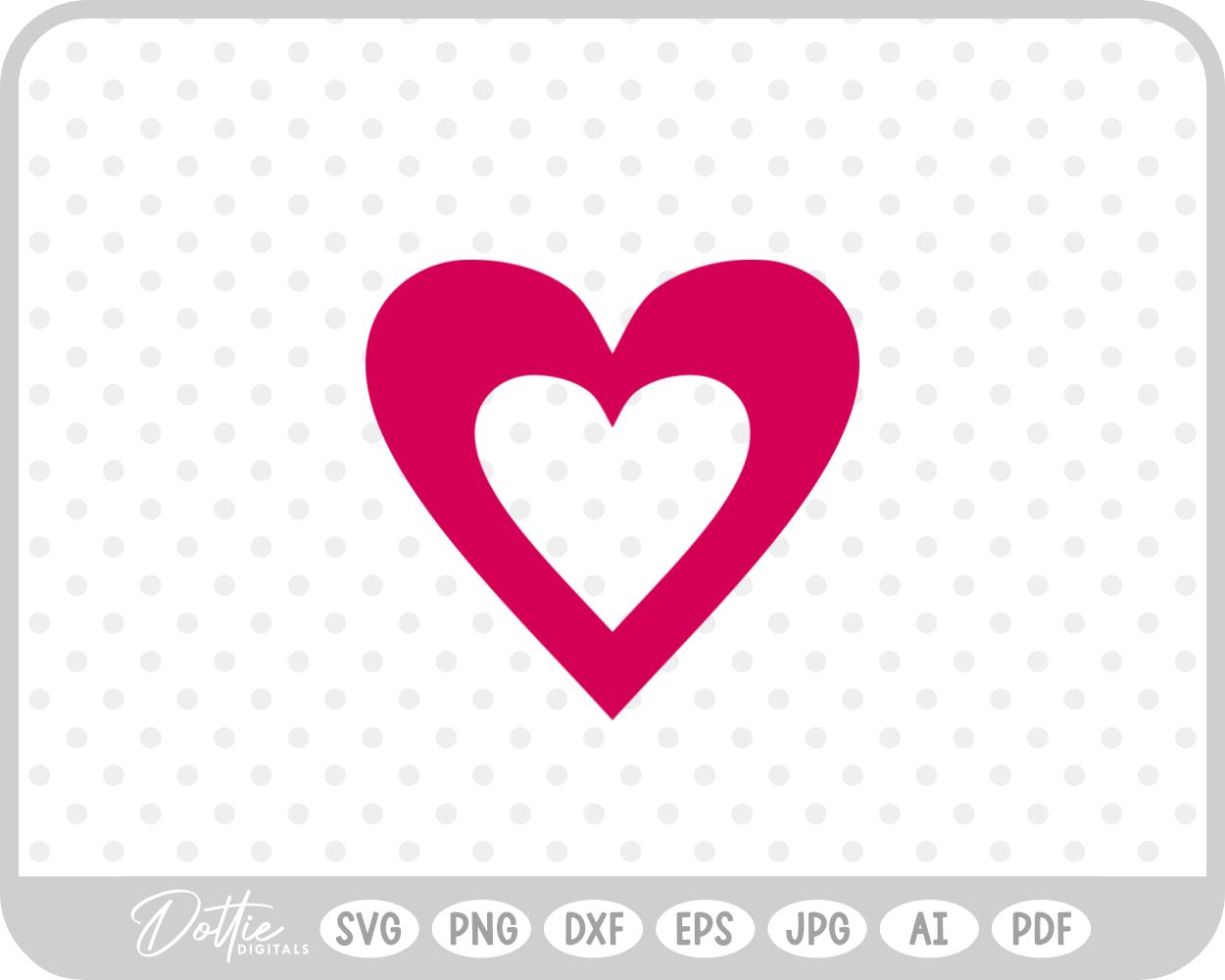 Heart Frame SVG PNG DXF – Cricut Silhouette Cutting File