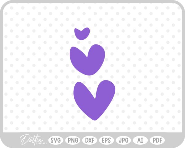 Heart Doodle Sketch Style Hand Drawn SVG PNG DXF – Cricut Silhouette Cutting File