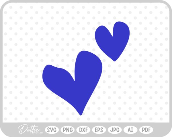 Heart Doodle Sketch Style Hand Drawn SVG PNG DXF – Cricut Silhouette Cutting File