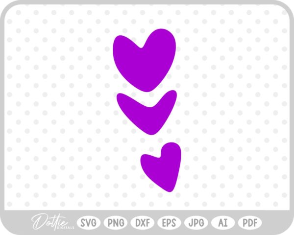 Heart Doodle Sketch Style Hand Drawn SVG PNG DXF – Cricut Silhouette Cutting File