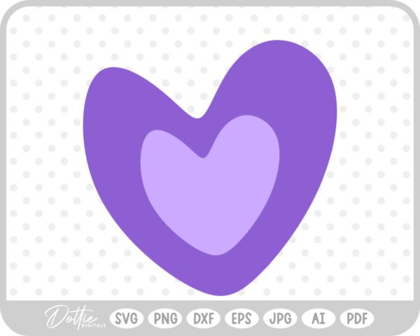 Heart Doodle Sketch Style Hand Drawn SVG PNG DXF – Cricut Silhouette Cutting File