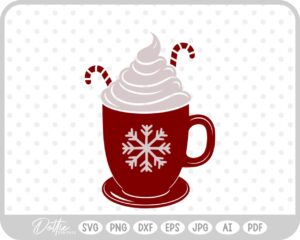 Hot Cocoa Christmas Festive Drink Winter SVG PNG DXF – Cricut Silhouette Cutting File