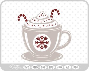 Hot Cocoa Christmas Festive Drink Winter SVG PNG DXF – Cricut Silhouette Cutting File