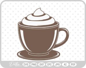Hot Cocoa Christmas Festive Drink Winter SVG PNG DXF – Cricut Silhouette Cutting File