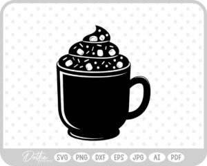Hot Cocoa Christmas Festive Drink Winter SVG PNG DXF – Cricut Silhouette Cutting File
