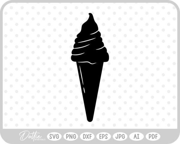 Whipped Ice Cream SVG PNG DXF – Cricut Silhouette Cutting File